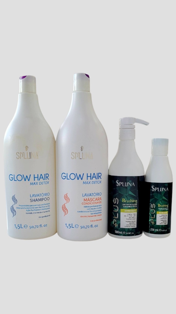 KIT GLOW HAIR + 1 BRUSHING 500mL + 1 BRUSHING 250mL